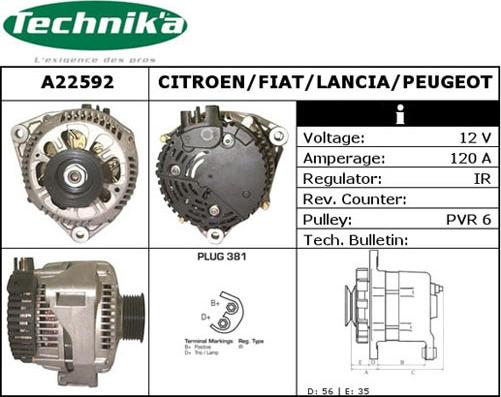 Technika A22592 - Alternateur cwaw.fr