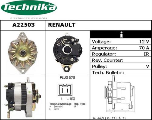 Technika A22503 - Alternateur cwaw.fr