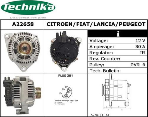 Technika A22658 - Alternateur cwaw.fr