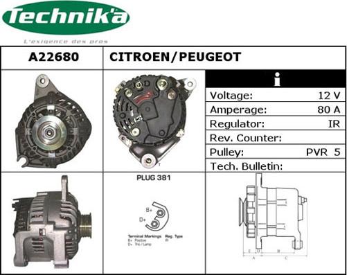 Technika A22680 - Alternateur cwaw.fr