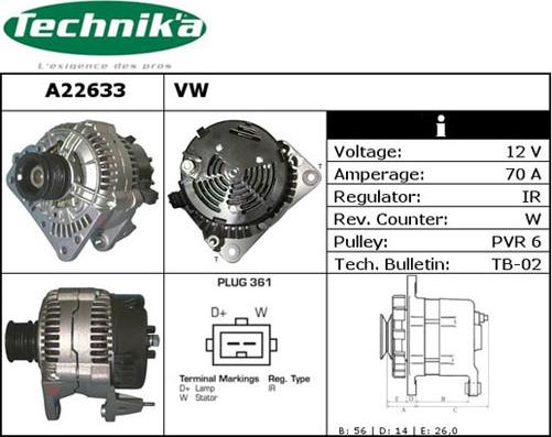 Technika A22633 - Alternateur cwaw.fr