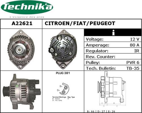 Technika A22621 - Alternateur cwaw.fr