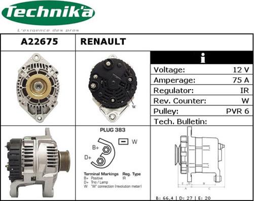 Technika A22675 - Alternateur cwaw.fr