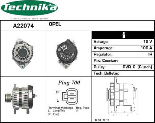 Technika A22074 - Alternateur cwaw.fr