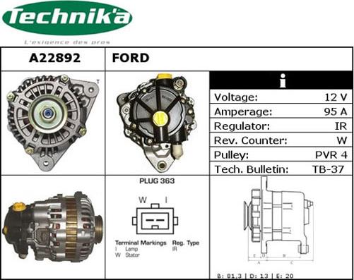 Technika A22892 - Alternateur cwaw.fr