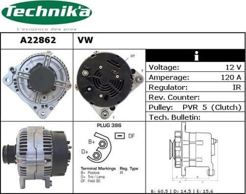 Technika A22862 - Alternateur cwaw.fr