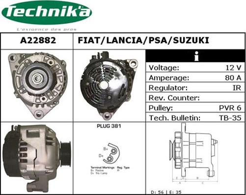 Technika A22882 - Alternateur cwaw.fr