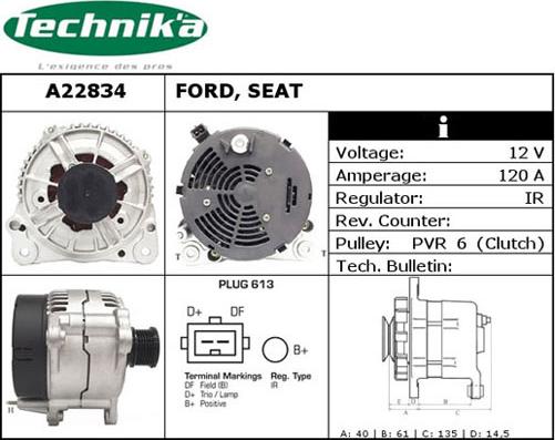 Technika A22834 - Alternateur cwaw.fr