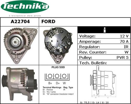 Technika A22704 - Alternateur cwaw.fr