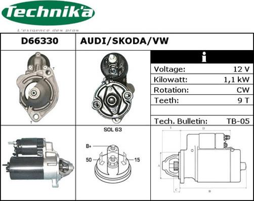 Technika D66330 - Démarreur cwaw.fr