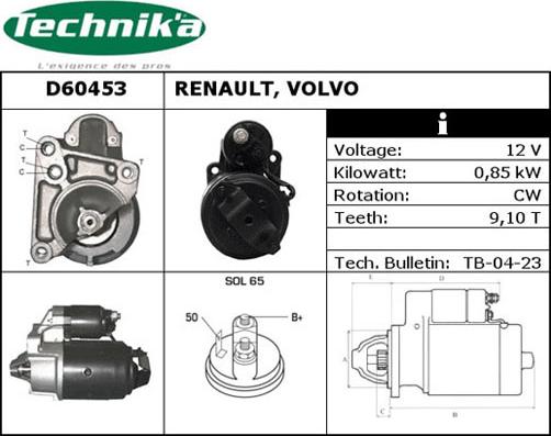 Technika D60453 - Démarreur cwaw.fr