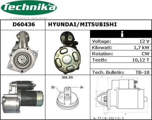 Technika D60436 - Démarreur cwaw.fr