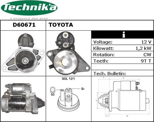 Technika D60671 - Démarreur cwaw.fr