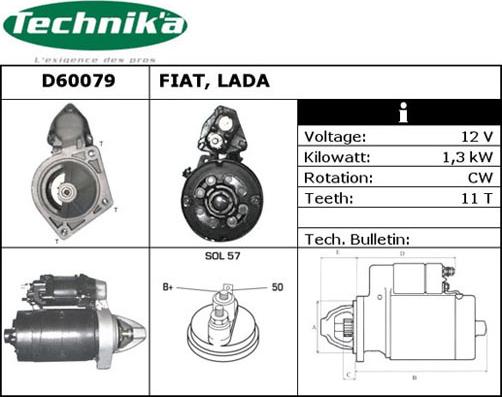 Technika D60079 - Démarreur cwaw.fr