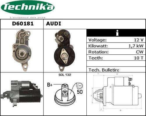 Technika D60181 - Démarreur cwaw.fr