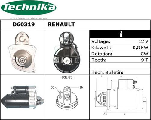 Technika D60319 - Démarreur cwaw.fr