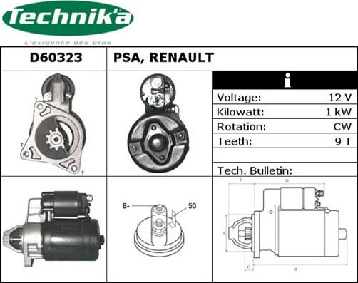 Technika D60323 - Démarreur cwaw.fr