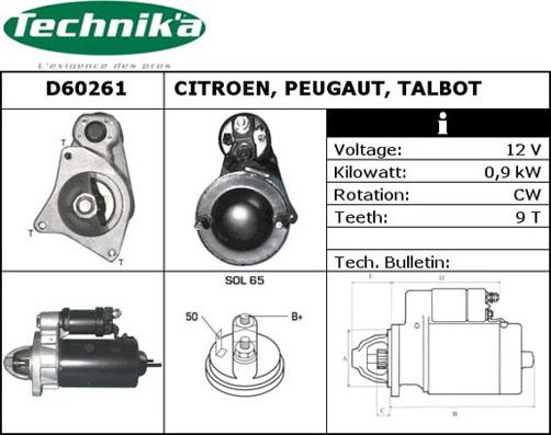 Technika D60261 - Démarreur cwaw.fr