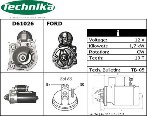 Technika D61026 - Démarreur cwaw.fr