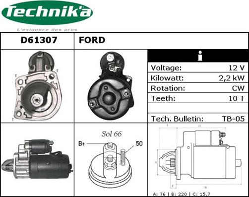 Technika D61307 - Démarreur cwaw.fr