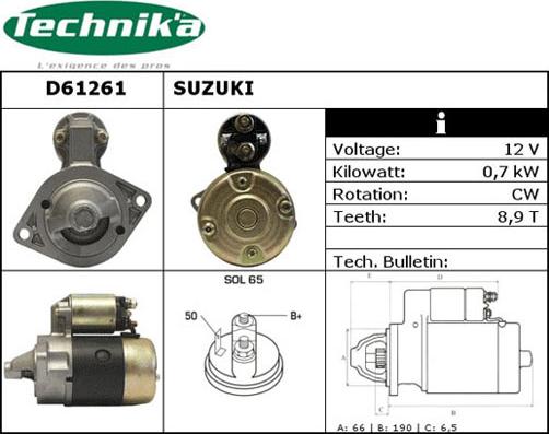 Technika D61261 - Démarreur cwaw.fr