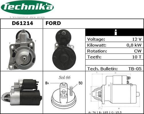 Technika D61214 - Démarreur cwaw.fr