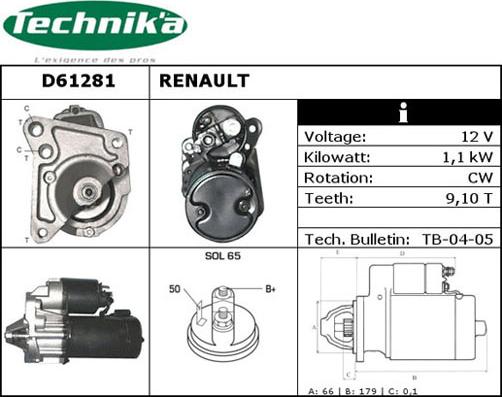 Technika D61281 - Démarreur cwaw.fr