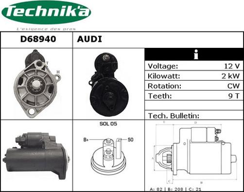 Technika D68940 - Démarreur cwaw.fr