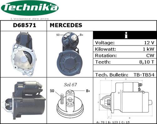 Technika D68571 - Démarreur cwaw.fr