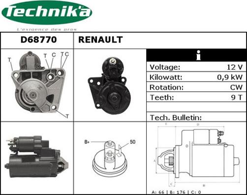 Technika D68770 - Démarreur cwaw.fr