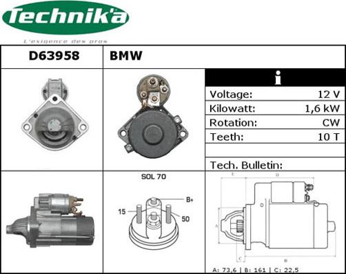 Technika D63958 - Démarreur cwaw.fr