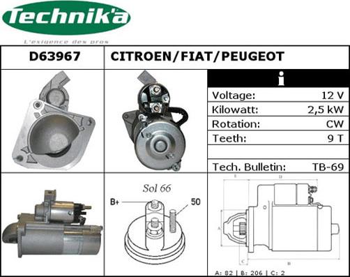 Technika D63967 - Démarreur cwaw.fr