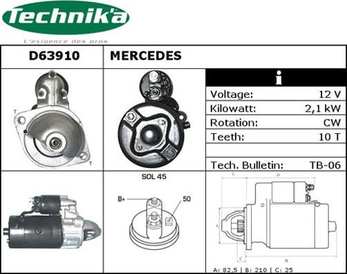 Technika D63910 - Démarreur cwaw.fr