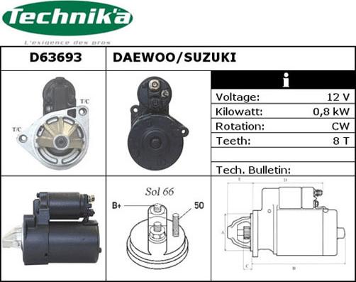 Technika D63693 - Démarreur cwaw.fr