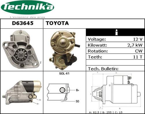 Technika D63645 - Démarreur cwaw.fr