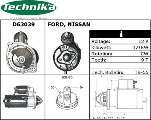 Technika D63039 - Démarreur cwaw.fr