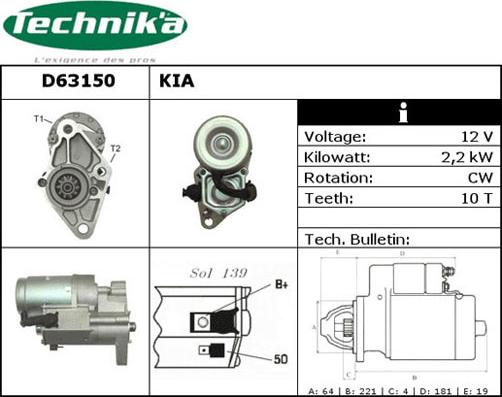 Technika D63150 - Démarreur cwaw.fr