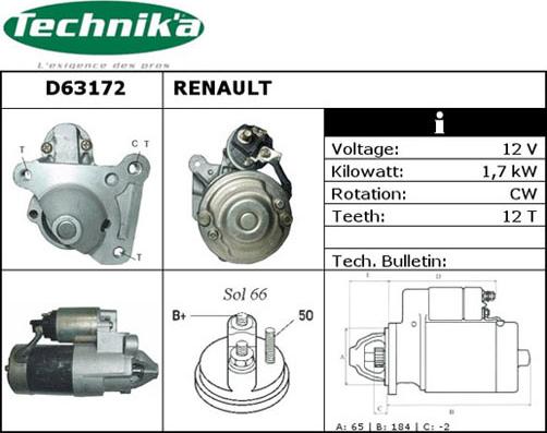 Technika D63172 - Démarreur cwaw.fr