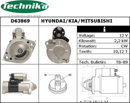 Technika D63869 - Démarreur cwaw.fr