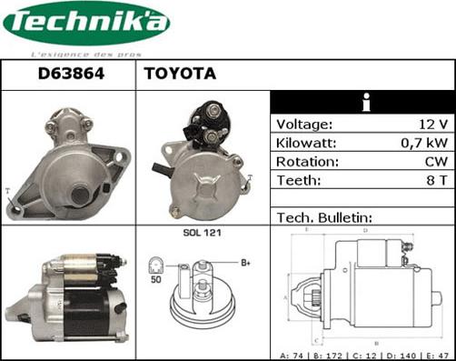 Technika D63864 - Démarreur cwaw.fr