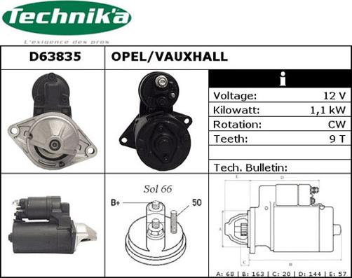 Technika D63835 - Démarreur cwaw.fr