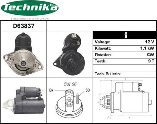 Technika D63837 - Démarreur cwaw.fr