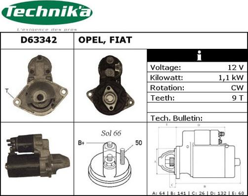 Technika D63342 - Démarreur cwaw.fr