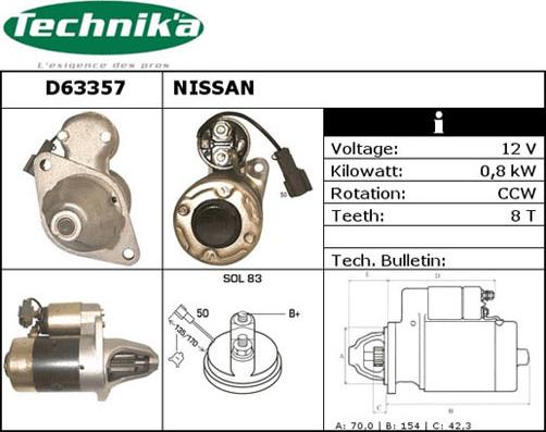 Technika D63357 - Démarreur cwaw.fr