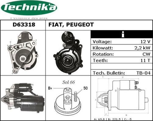 Technika D63318 - Démarreur cwaw.fr