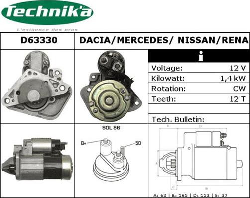 Technika D63330 - Démarreur cwaw.fr