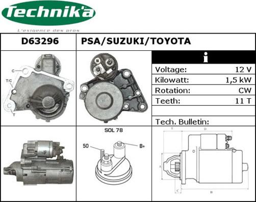 Technika D63296 - Démarreur cwaw.fr