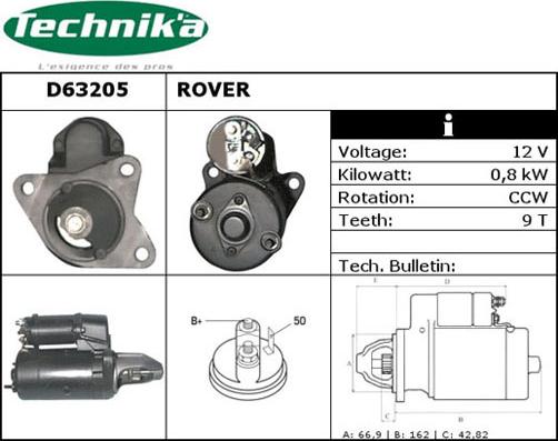 Technika D63205 - Démarreur cwaw.fr