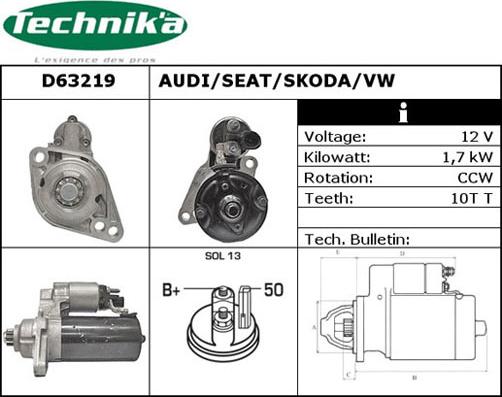 Technika D63219 - Démarreur cwaw.fr