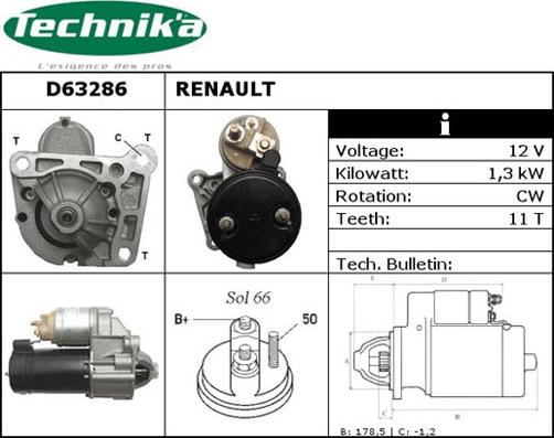 Technika D63286 - Démarreur cwaw.fr